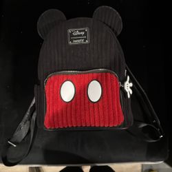 Disney Loungefly Mickey Mouse Exclusive Plush Corduroy Cosplay Mini Backpack