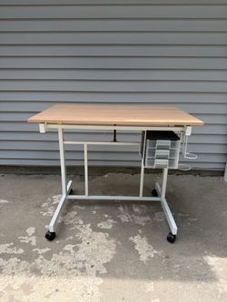 Mobile Drawing Craft Desk with Adjustable Top