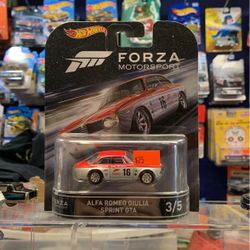 🚗🔥💯😎Hotwheels Forza Motorsport Alfa Romeo Giulia Sprint GTA 1:64 Scale Diecast Collectible