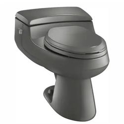KOHLER San Raphael Comfort Height 1-Piece 1.0 GPF Single Flush Elongated Toilet in Thunder Grey, Seat Included