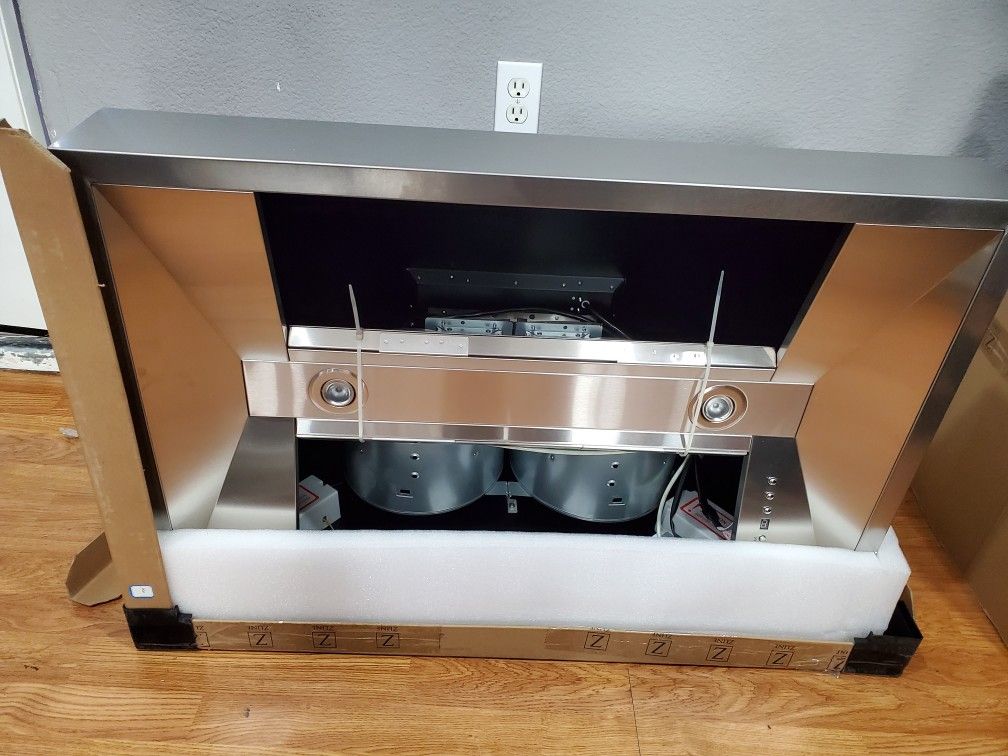 range hood with white matte shell 36 inch zline duraSnow series
