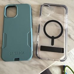 iPhone 16 plus otter box and zagg case .