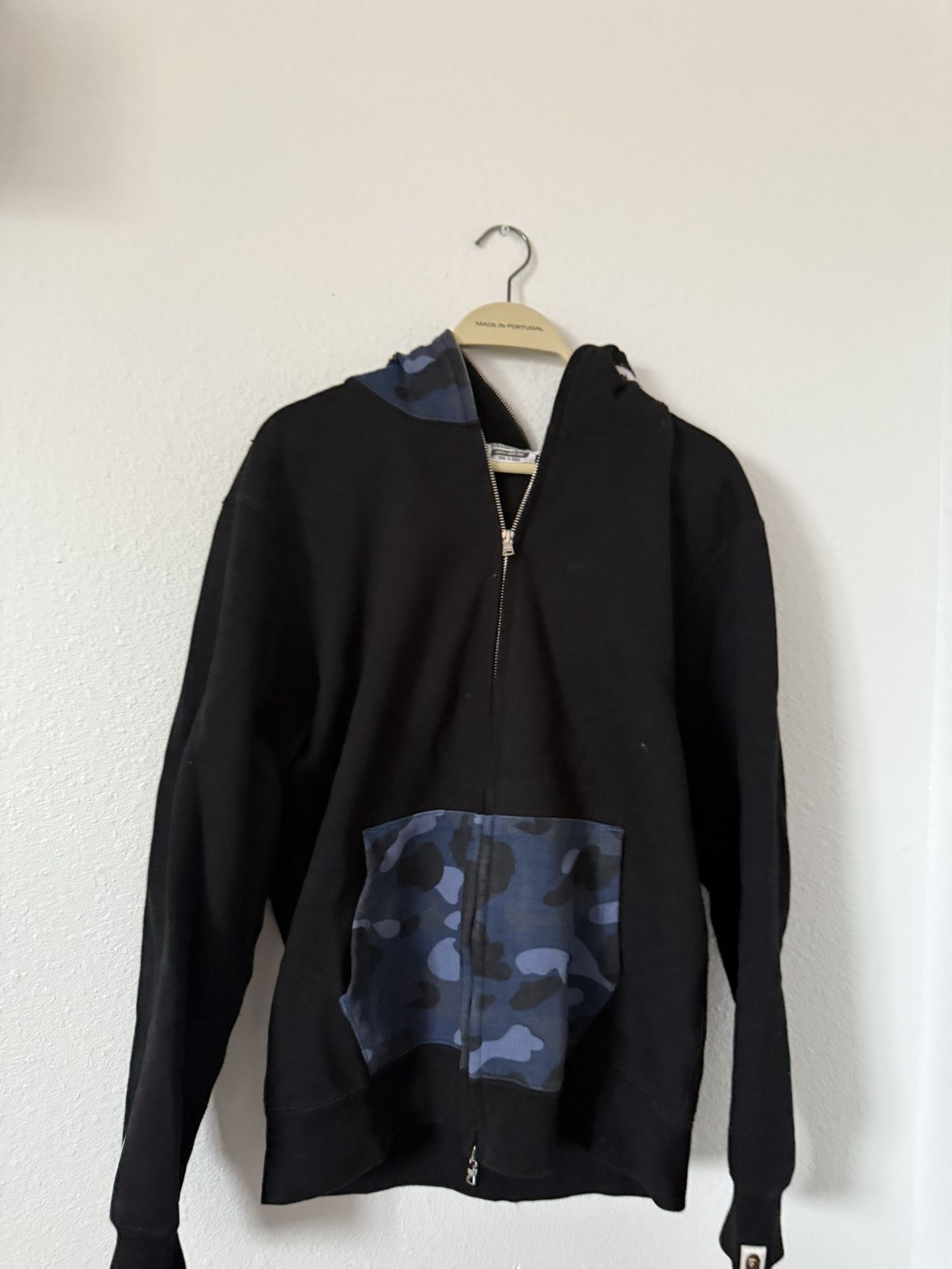 Bape color camo shark full zip hoodie