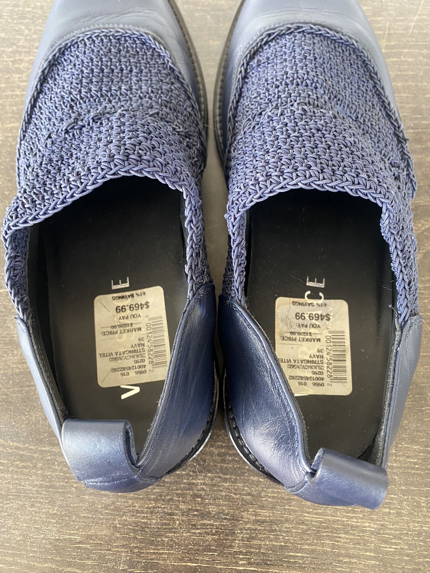 Versace stringata vitel navy dress shoes men size 6 - www  display picture 2