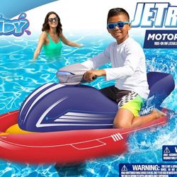 Poolcandy Jet Runner 2.0-12V Motorized Inflatable Ride-On Watercraft Pool Float New Factory Sealed $99