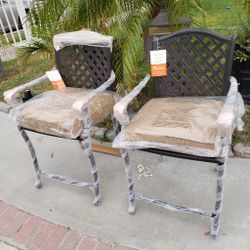 New Outdoor Barstools  / Patio Counter Height Chairs. With Sunbrella Cushions