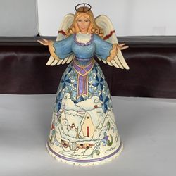 Jim Shore Heartwood Creek Winter Angel with Winter Wonders