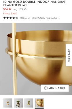 CB2 Idina Double Bowl Hanging Planter for Sale in Halndle Bch, FL - OfferUp