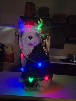 2.5 ft Christmas dog blow mold