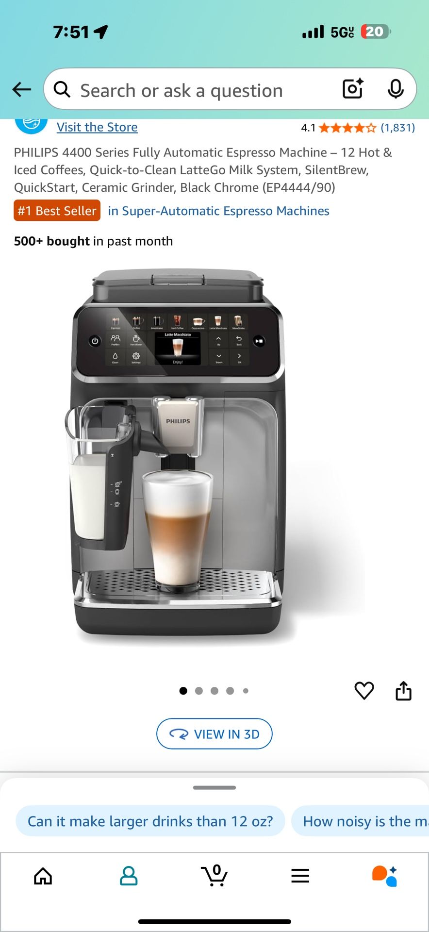 Phillips Espresso Machine 4400