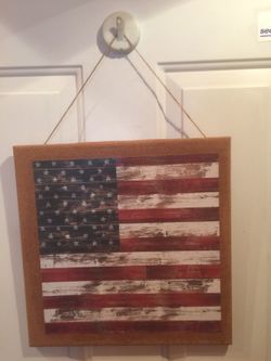 American Flag on cork board
