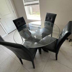 Dining Table With Glass Top