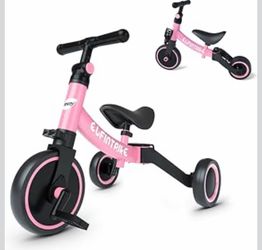 besrey 5 in 1 Toddler Bike for 1-4 Years Old Kids Balance Bike, Birthday Gift and Toy for Boys and Girls, Toddler Tricycle, Adjustable Seat Height and
