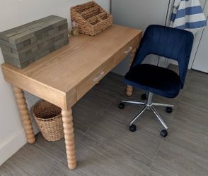 Desk and Rolling Chair