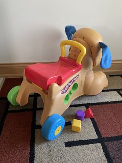 Fisher Price Laugh Learn Stride-to-Ride Puppy Walker Ride On Dog