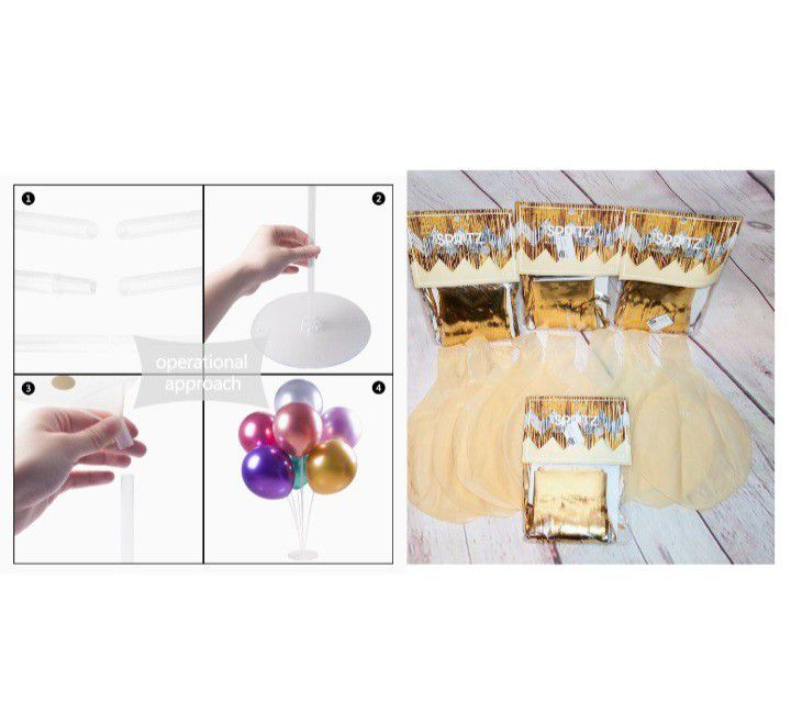 8 Sets Balloon Stand Kit Table Balloon Stand Holder and Balloons SHIPPING ONLY 