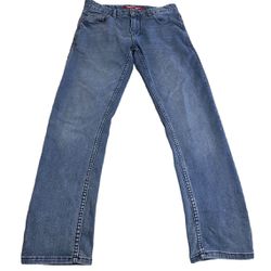 UnionBay Jeans Men 32x32 Blue Straight Leg Low Rise Heavyweight Solid (32x30)