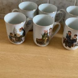 Norman Rockwell Coffee Cups