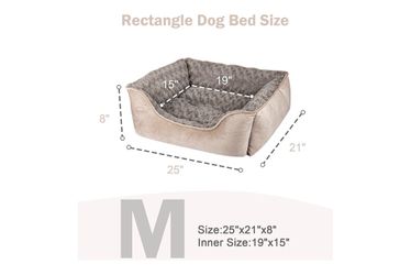 JOEJOY Rectangle Dog Bed for Large Medium Small Dogs Machine Washable Sleeping Dog Sofa Bed Non-Slip Bottom Breathable Soft Puppy Bed Durable Orthoped