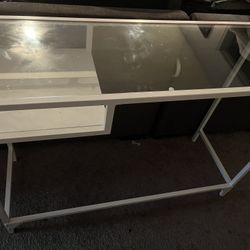 Glass And Metal Desk 