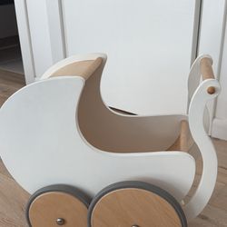 Wooden Doll Carriage 