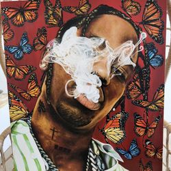 Travis Scott Hand Painted Picture Frame 