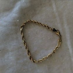 Mens Gold Rope Bracelet 