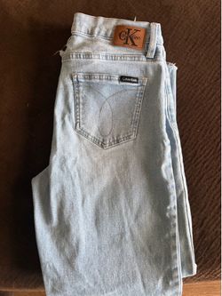 Calvin Klein Light Wash Straight Jeans Mid Rise Denim  Womens Size 4