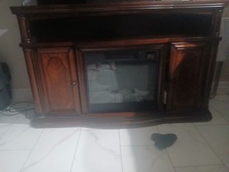Fire place tv stand