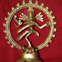 Shiva Nataraja Figure Meaning Of Dance Idol Housewarming Brass Statue 4" Nice!