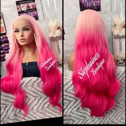 Human Hair Blended Lace Front Wig 