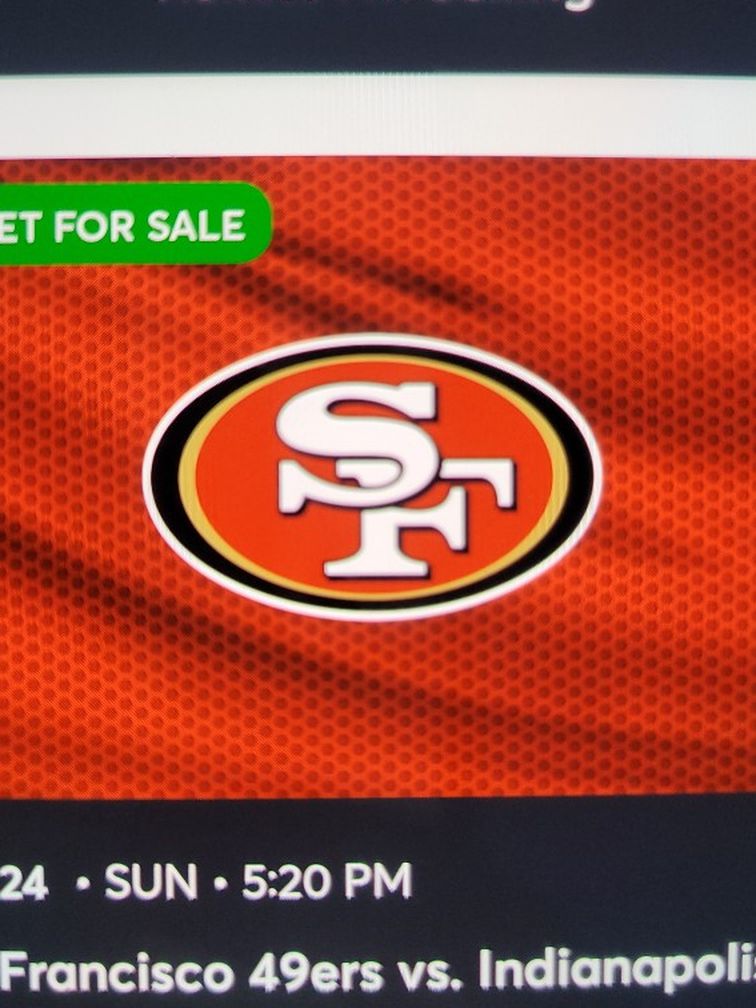 49ers Ticket vs Colts 