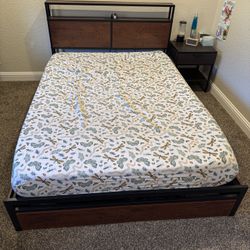 Full Bed Frame w/Drawers and Headboard