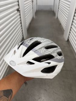 Bell Bike Helmet White Gray Pattern