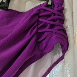 Two Piece Plus Size Purple Bathing suit 18 Womens