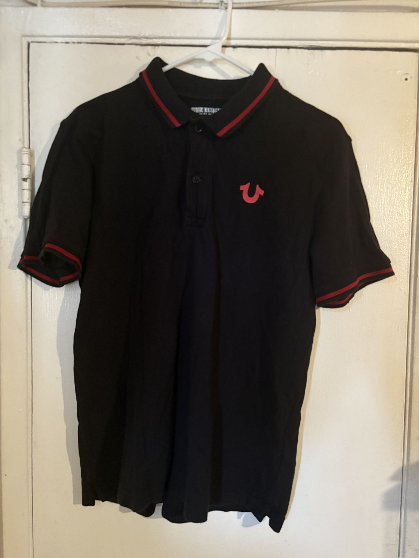 True Religion Polo Red Black