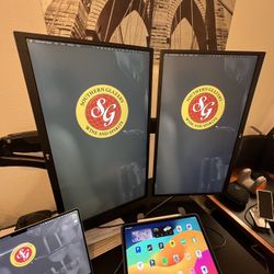 Dual LG 4K 27-inch Flatscreen Displays (60HZ Refresh Rate)