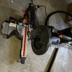 Tacklife 15 Amp 10 in. Dual-Bevel Sliding Compound Miter Saw with Laser