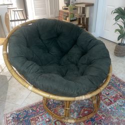 Papasan chair frame + cushion