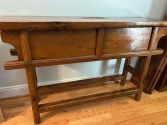 Rustic altar table cabinet