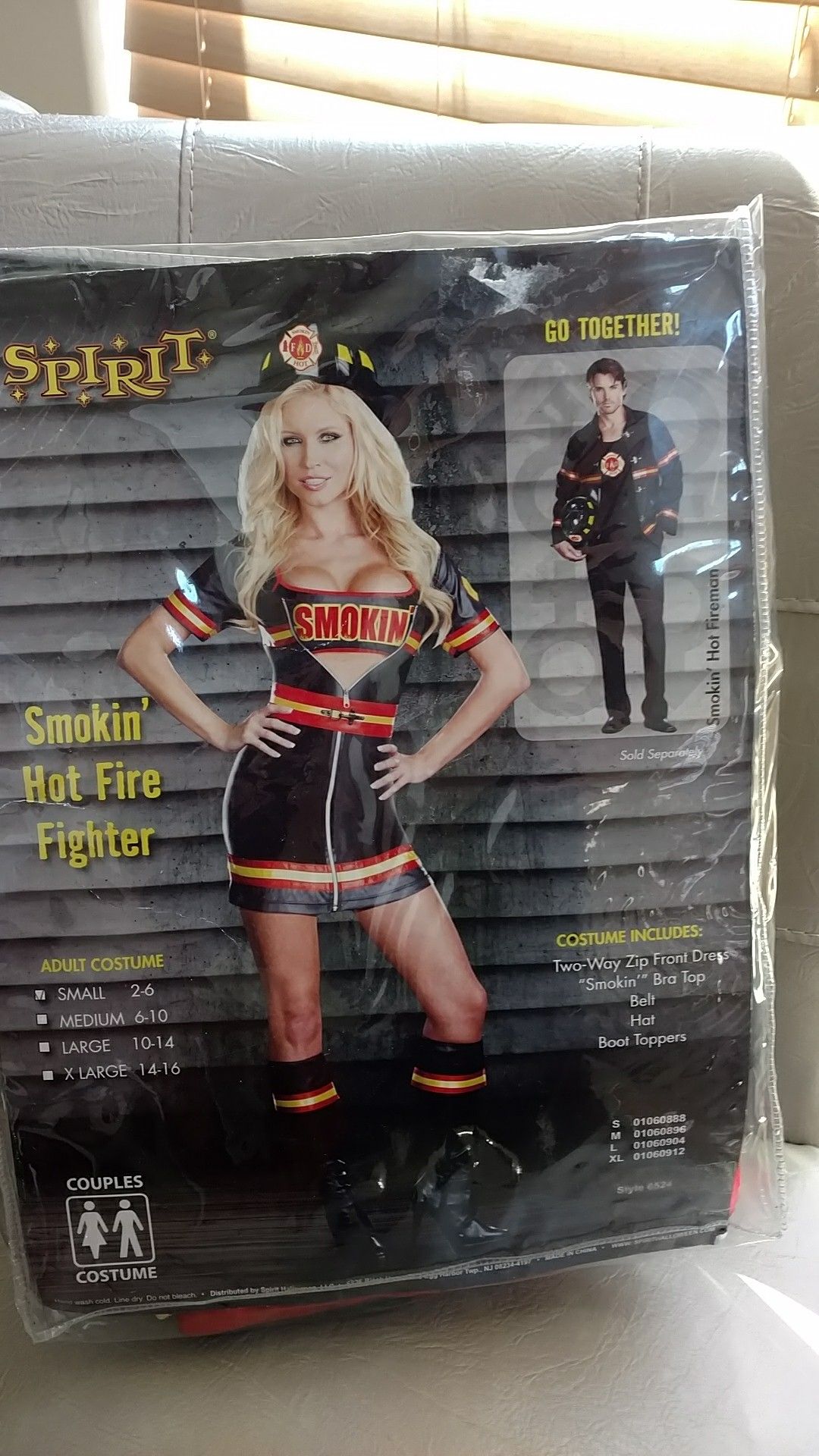 Halloween costume smoking hot firefighter small