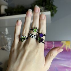 Invader zim ring set