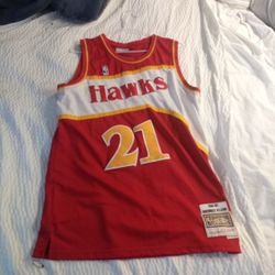 Mens mitchell and ness Atlanta Hawks Jersey