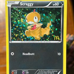 Scraggy McDonald's Promos 2012 10/12 Holofoil Near Mint