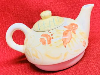 Tracy Potter Tea for One Ceramic Tea Pot 3 3/4”D x 4 3/4”T Frank McIntosh Home