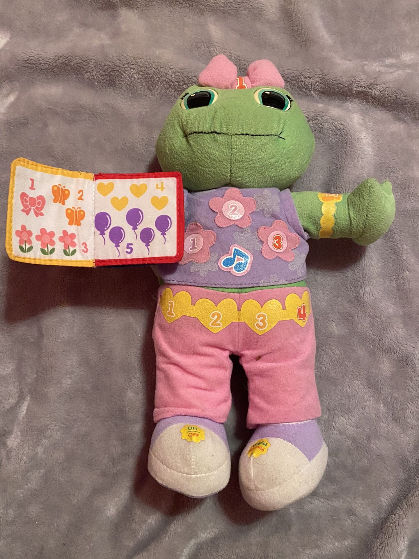 LeapFrog Learning Friend LILY ~ Plush ~ Sings Numbers In English & Spanish WORKS