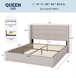 BRAND NEW!!! Queen Bed Frame with Lift Storage