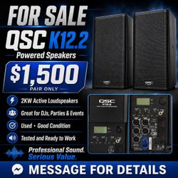 QSC K12.2 Powered Speakers Pair