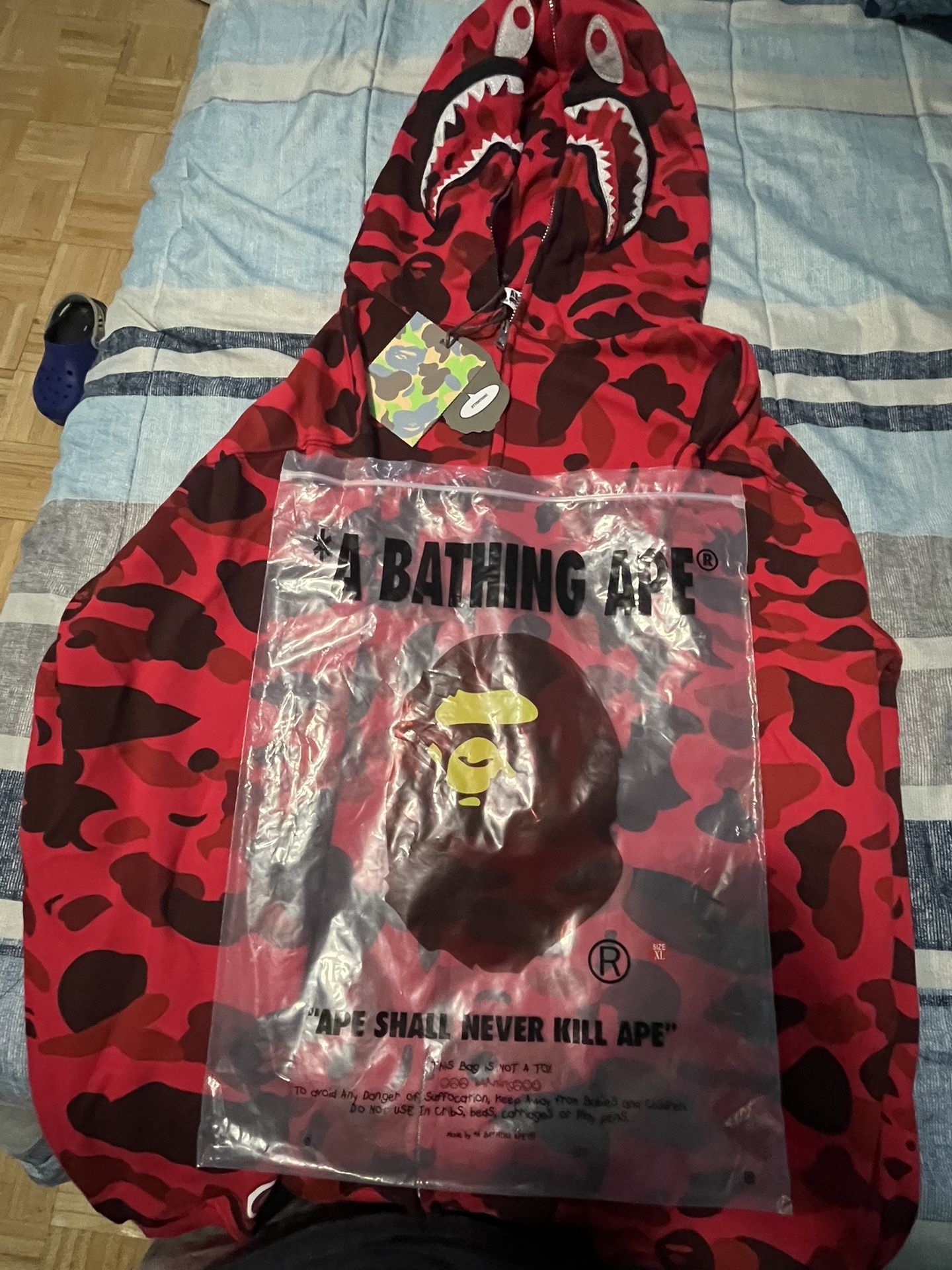 Red Bape Zip Up