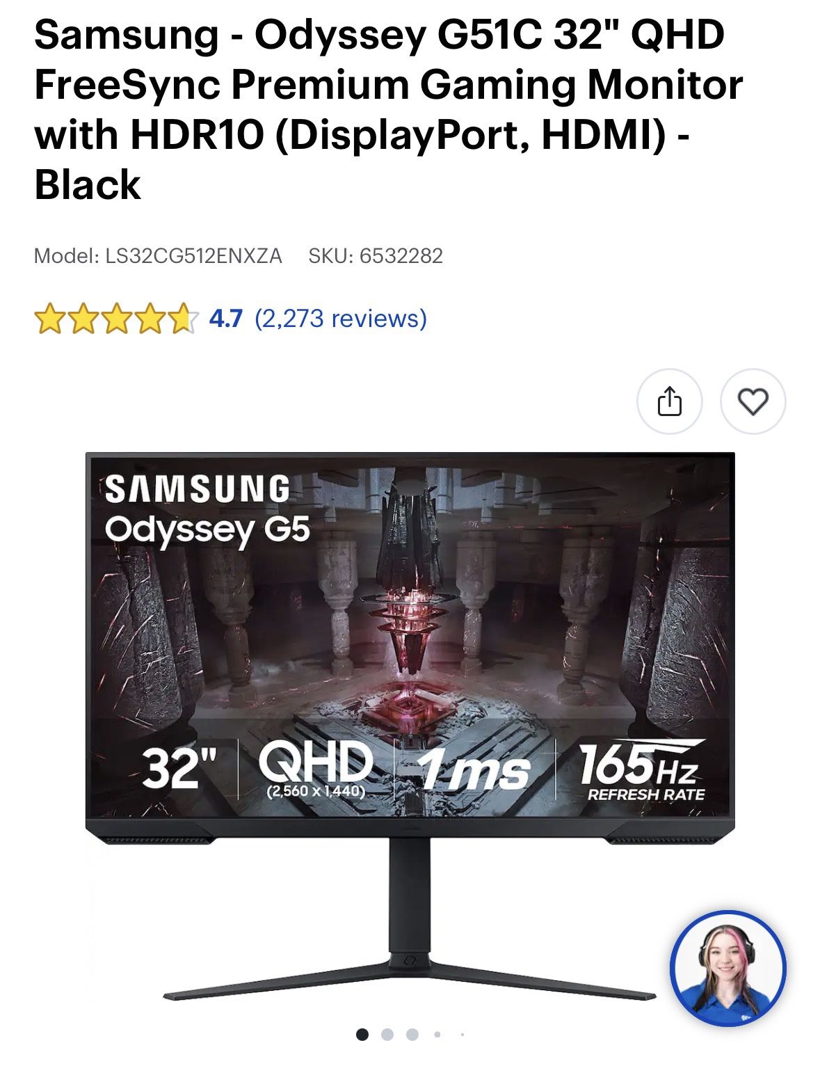 Samsung Odyssey G51C 32”